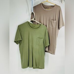 Madewell Men's Green and Brown T-Shirts BOGO M